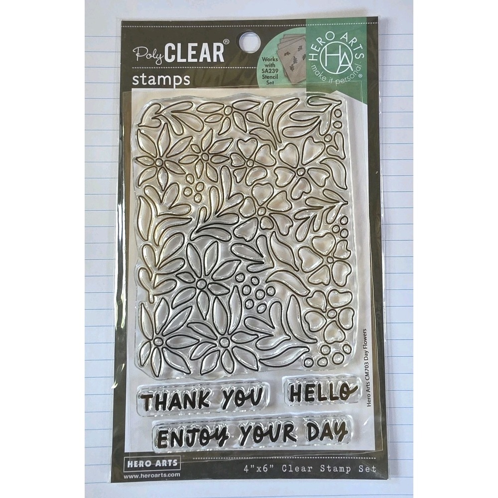 Hero Arts PolyClear Stamp Set - Day Flowers CM703